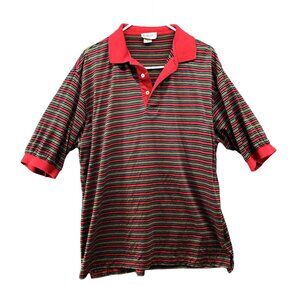 Vintage‎ Gilbert LTD Pima Cotton Polo Shirt Mens L Short Sleeve Multi Striped